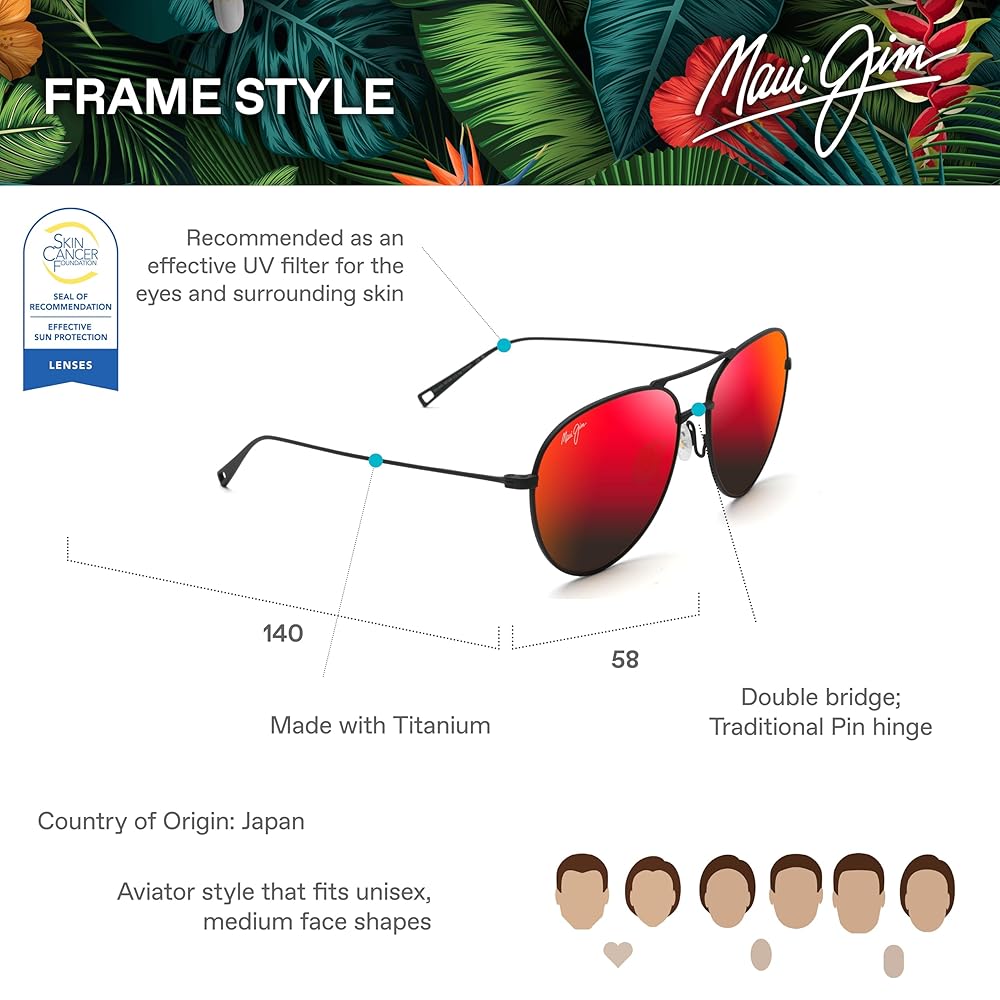 Amazon | Maui Jim Walaka W/特許取得済みPolarizedplus2レンズ